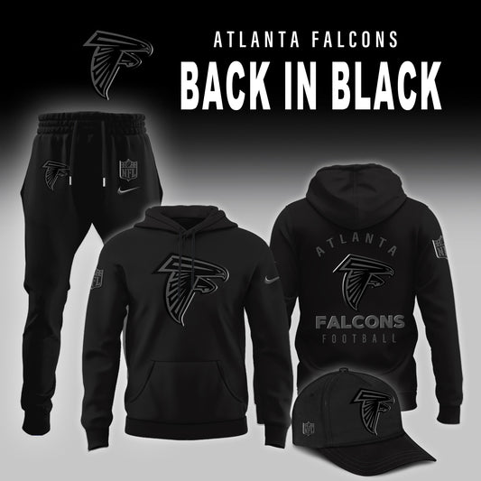 Atlanta Falcons 2025 BACK IN BLACK Combo Hoodie