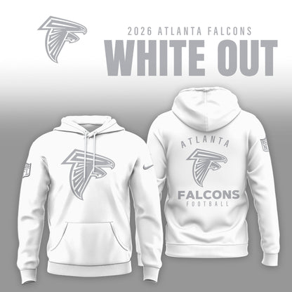 Atlanta Falcons 2025 Winter White Out Combo Hoodie