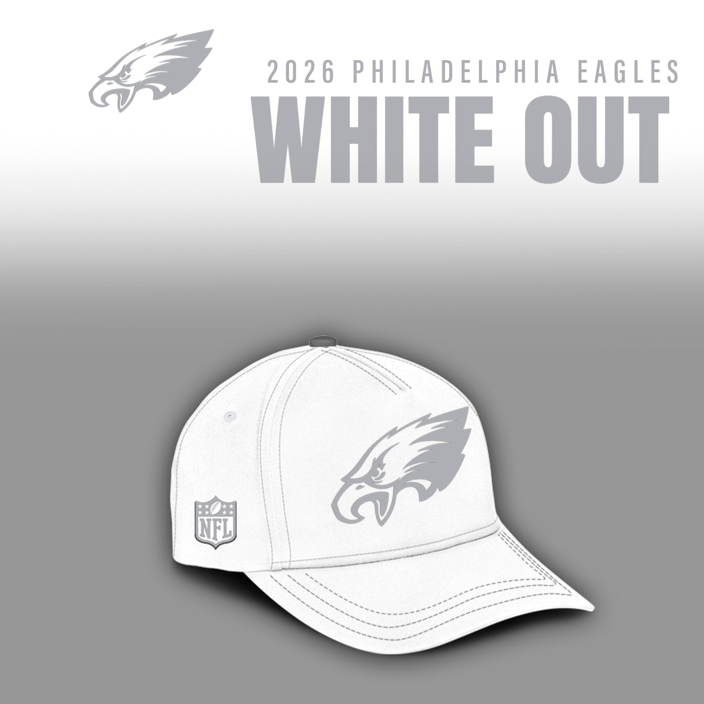 Philadelphia Eagles 2025 Winter White Out Combo TShirt