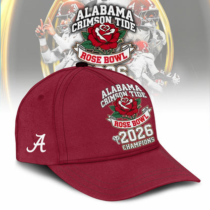Alabama Crimson Tide 2026 Rose Bowl Champions Combo Tshirt