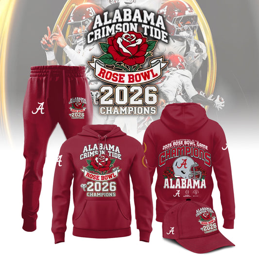 Alabama Crimson Tide 2026 Rose Bowl Champions Hoodie