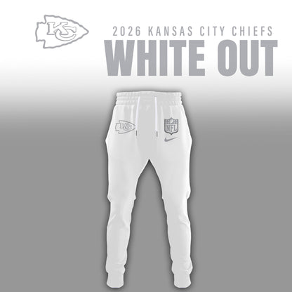 Kansas City Chiefs 2025 Winter White Out Combo TShirt