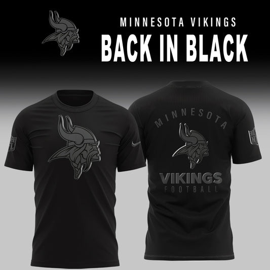 Minnesota Vikings BACK IN BLACK Combo TShirt