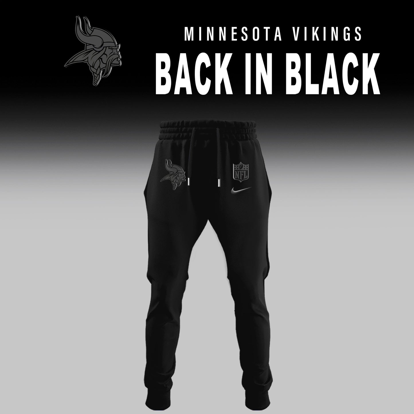 Minnesota Vikings BACK IN BLACK Combo Hoodie