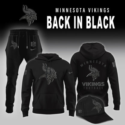 Minnesota Vikings BACK IN BLACK Combo Hoodie