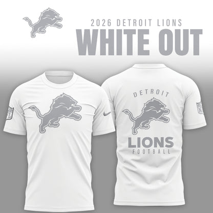 Detroit Lions 2025 Winter White Out Combo TShirt