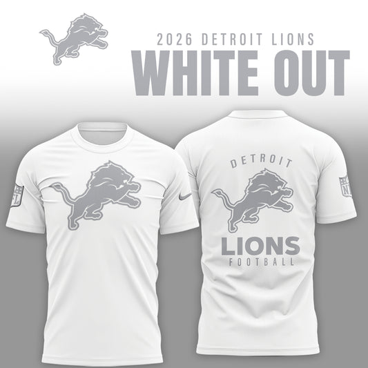Detroit Lions 2025 Winter White Out Combo TShirt