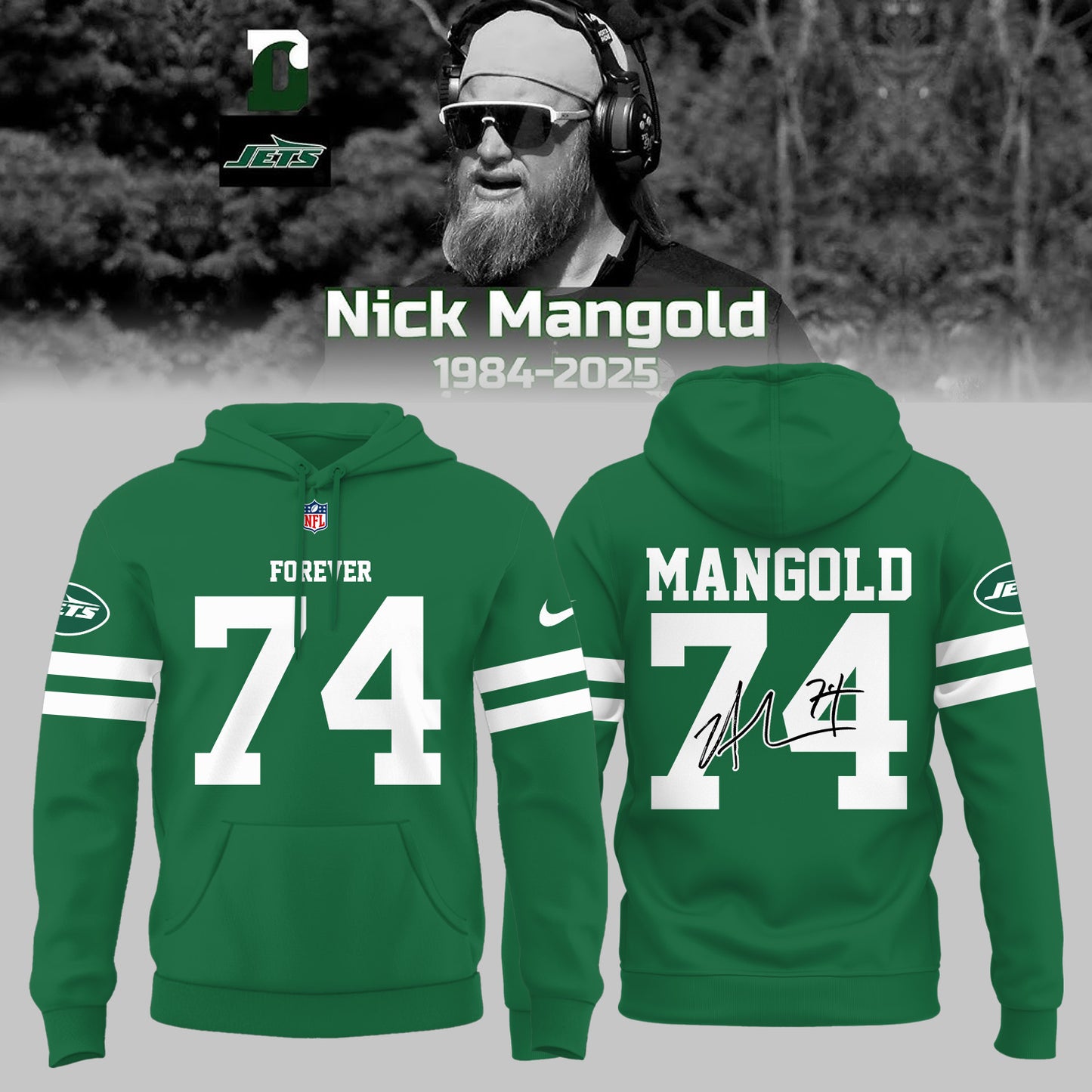 Forever. 74 Nick Mangold Will Forever Be A Jet Hoodie