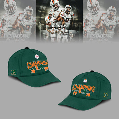 Miami Hurricanes College Football Playoff 2025 Fiesta Bowl Champions Combo Hoodie