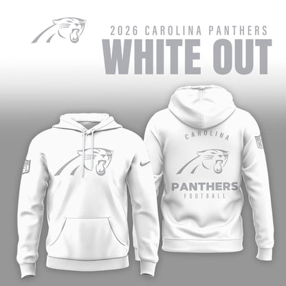 Carolina Panthers 2025 Winter White Out Combo Hoodie