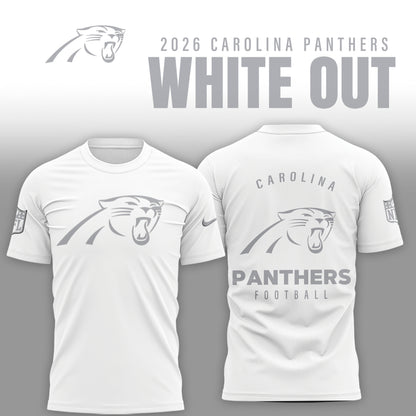 Carolina Panthers 2025 Winter White Out Combo TShirt