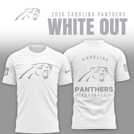 Carolina Panthers 2025 Winter White Out Combo TShirt