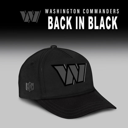 Washington Commanders Back In Black Half Zip Hoodie