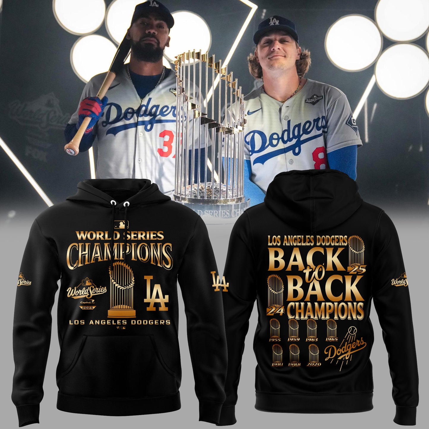LA Dodgers – 2025 World Series Champions Limited Edition Combo Hoodie
