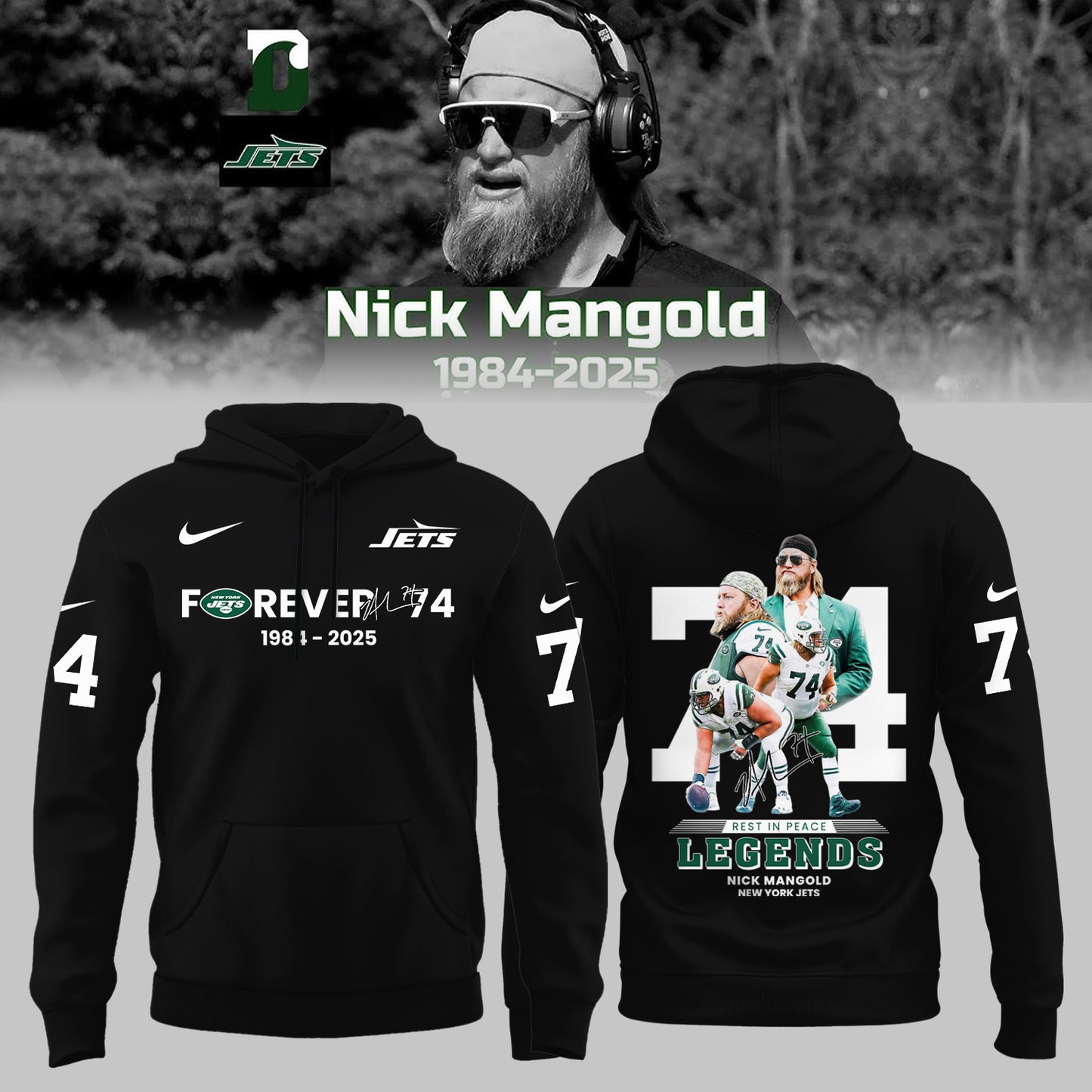 Forever. 74 Nick Mangold Will Forever Be A Jet Hoodie