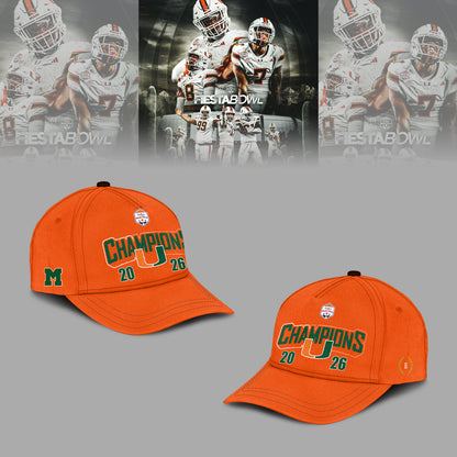 Miami Hurricanes College Football Playoff 2025 Fiesta Bowl Champions Combo Hoodie