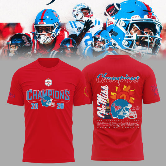 Ole Miss Rebels Special Fiesta Bowl Champions Limited Edition Combo T.shirt