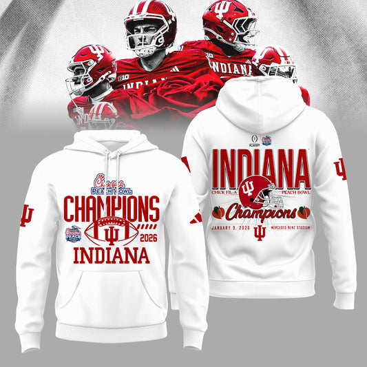 Indiana Hoosiers Football Champions Peach Bowl 2025/26 Hoodie