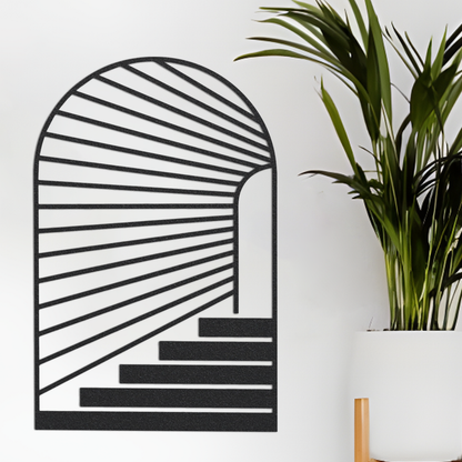 Metal Arch With Sunrise Wall Art, Arched Metal Wall Decor, Wall Hanging Sunrise Metal Decor, Retro Arch Metal Sign, Sunrise Wall Decor