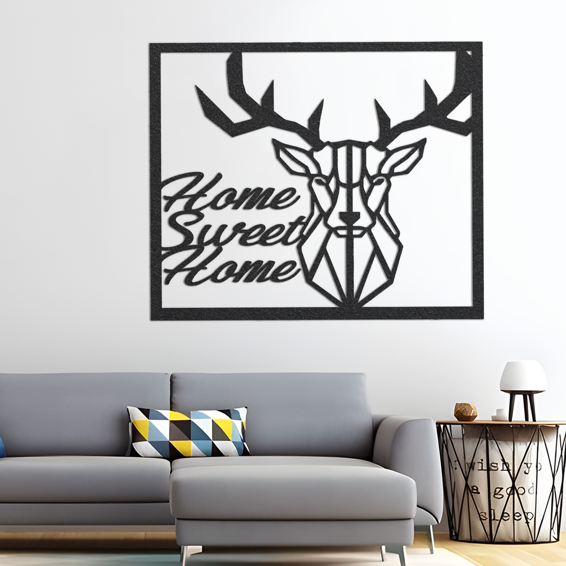 Home Sweet Home Metal Wall Art / Metal Wall Decor / Home Sweet Home Deer Home Decor / Metal Wall Art / Deer Wall Art / Metal Home Decor