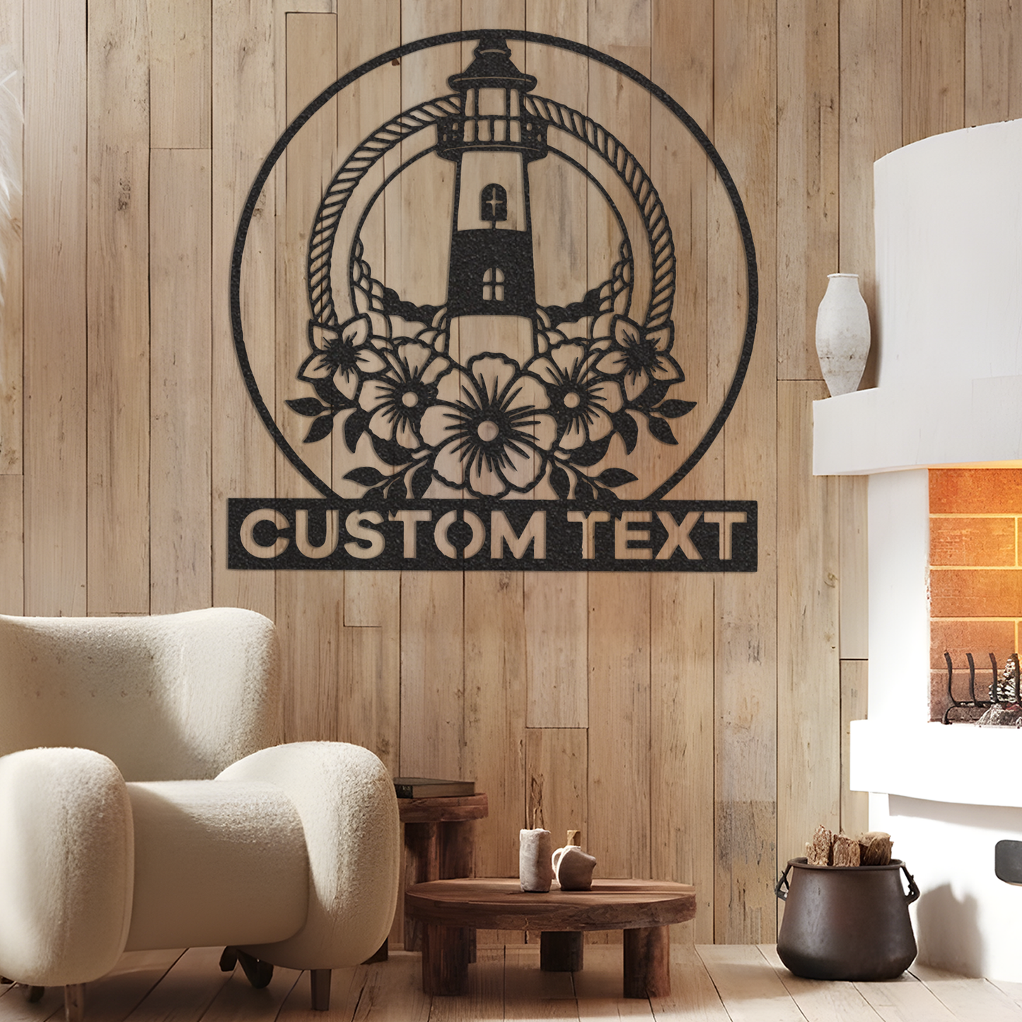 Lighthouse Metal Art,Personalized Lighthouse Metal Sign,Lighthouse Wall Decor,Custom Lighthouse Monogram,Outdoor decor,Lighthouse Wall Art