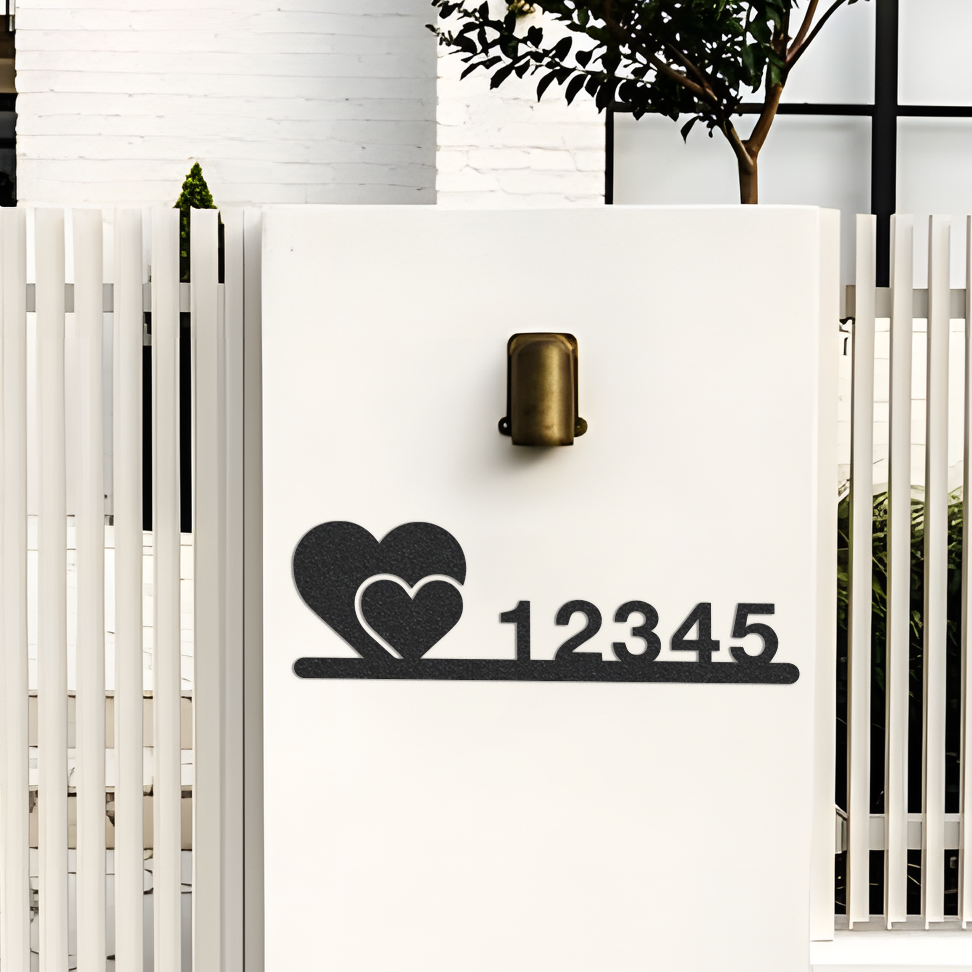 Metal Hearts Address Sign, Custom Address Sign w Hearts, Metal Hearts Sign, Address Sign, Address Numbers, Personal Address Sign