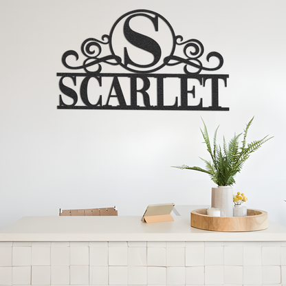 Metal Monogram Sign, Custom Metal Sign, Metal Name Sign, Initial Sign, Metal Monogram Letters, Door Hanger, Home Decor, Monogram Wall Decor