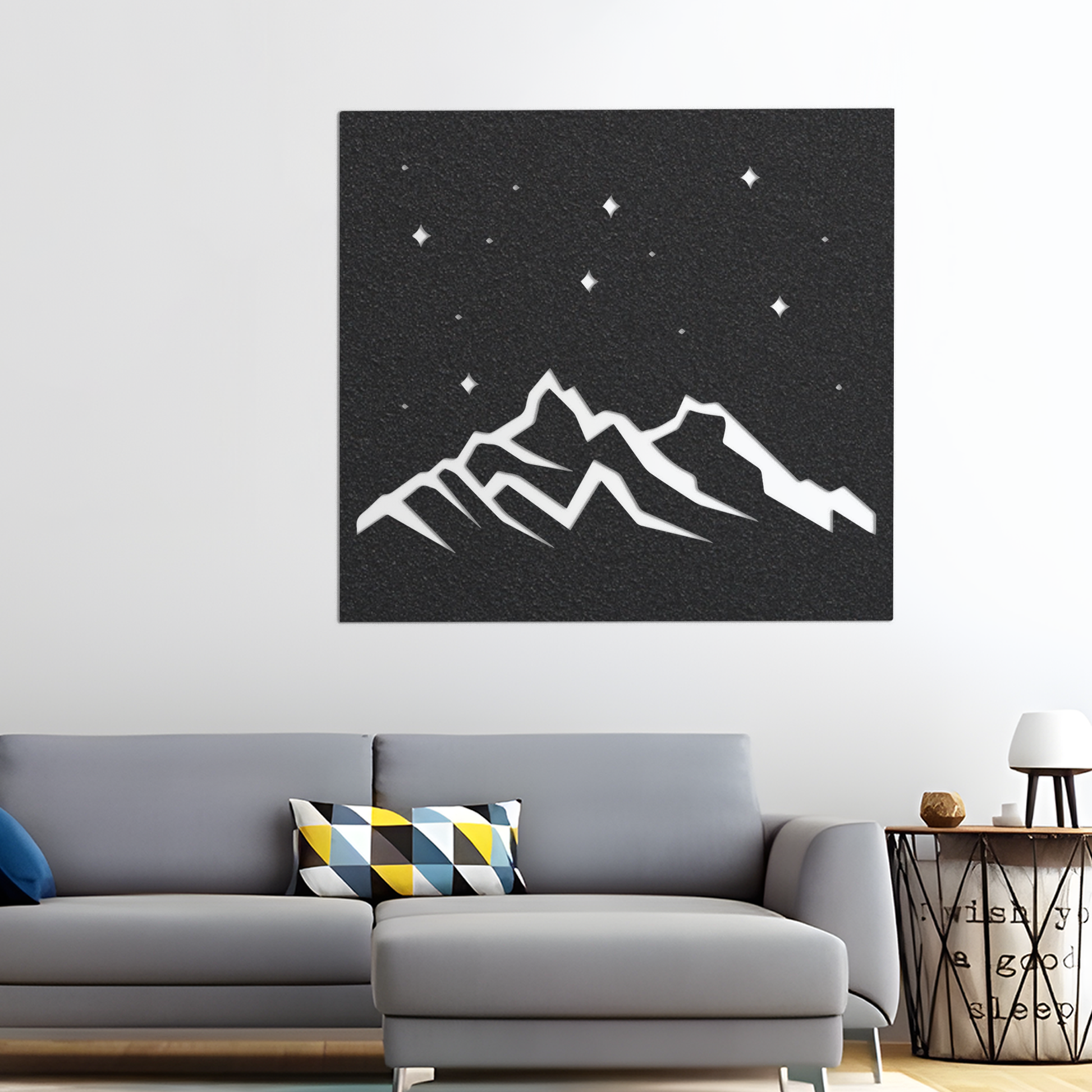 Mountains Metal Wall Art, Minimalist Mountains Wall Art, Wall Hanging Mountains Sign, Nature Metal Art, Hiking Lovers Gift