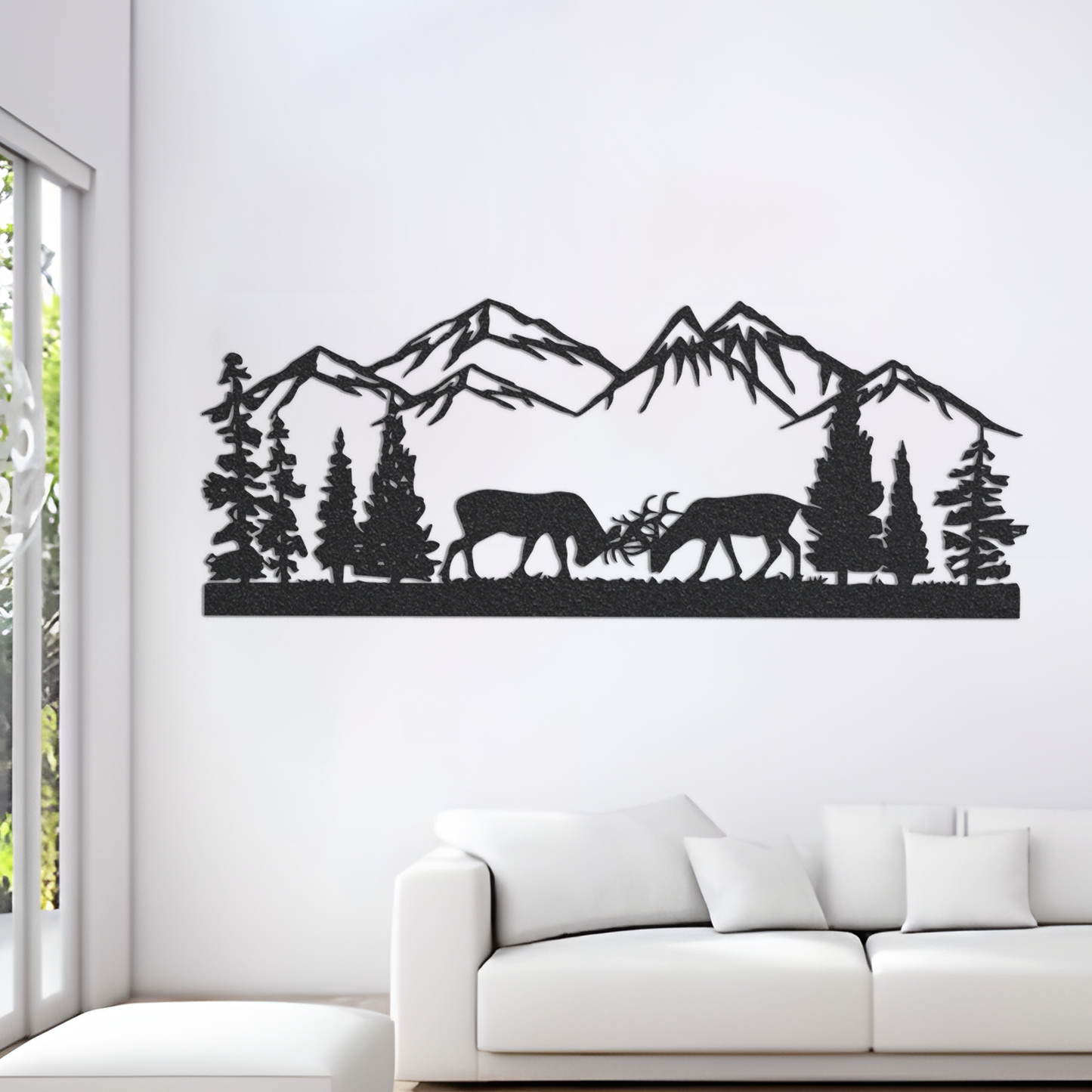 Mountain Metal Home Decor / Mountain Deer Wall Art / Mountain Metal Wall Art / Metal Wall Art / Wall Art / Metal Wall Decor