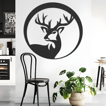 Metal Deer Sign, Deer Metal Sign, Metal Family Sign, Housewarming Gift, Home Decor, Backyard Sign, Wedding Gift, Metal Nature Sign