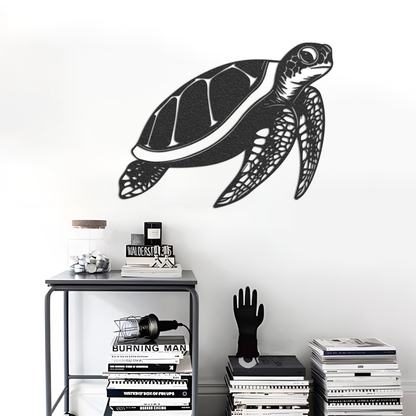 Metal Sea Turtle Wall Art,Sea Turtle Wall Decor,Turtle Metal Sign,Beach House Decor,Ocean Decor,Front Door Decor,Turtle Gift,Fathers Day