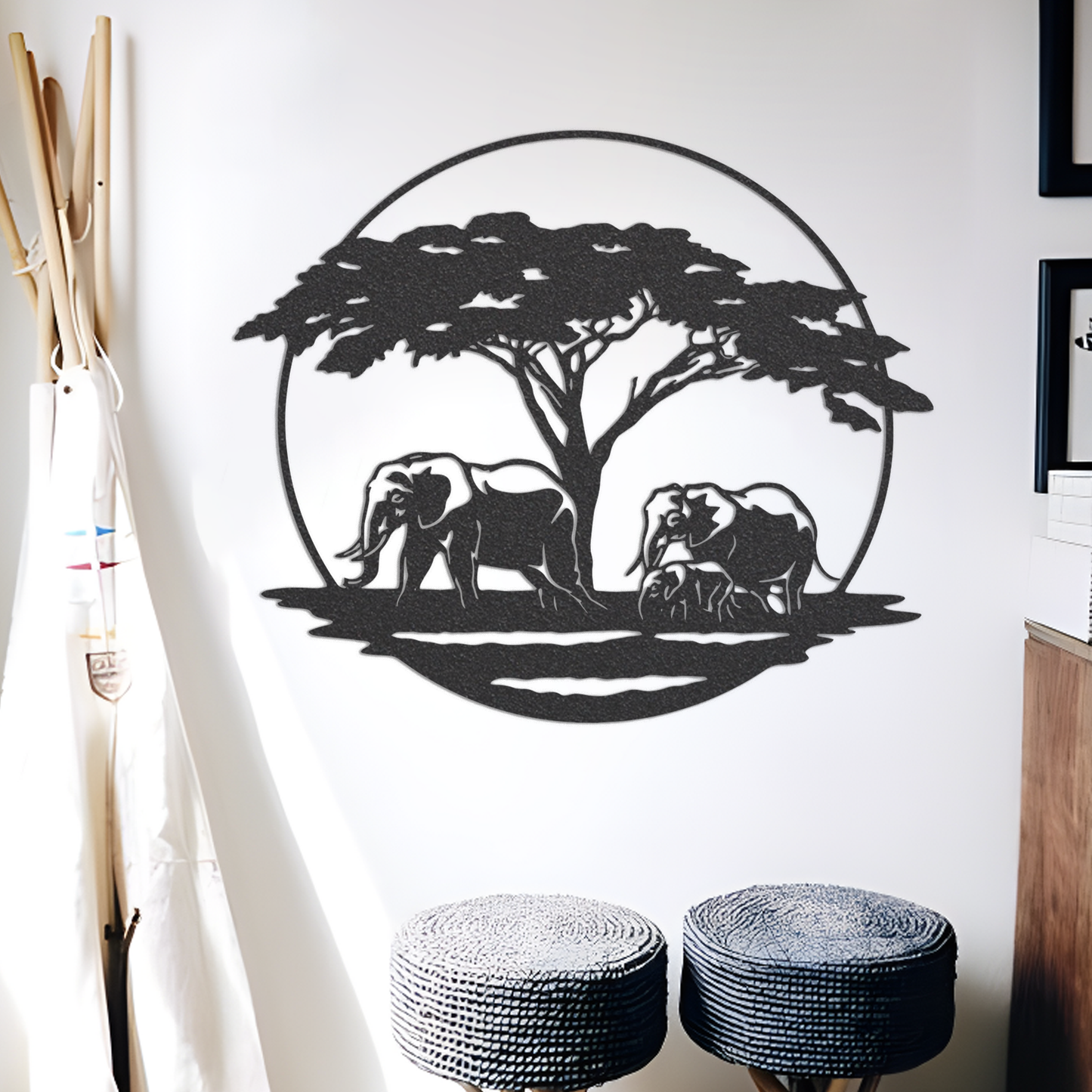 Metal Elephant Sign, Elephant Metal Sign, Metal Wall Art, Housewarming Gift, Home Decor, Backyard Sign, Wedding Gift, Metal Nature Sign