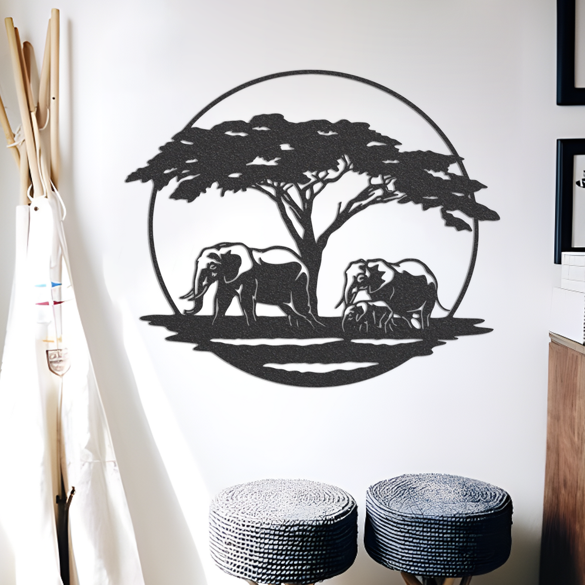 Metal Elephant Sign, Elephant Metal Sign, Metal Wall Art, Housewarming Gift, Home Decor, Backyard Sign, Wedding Gift, Metal Nature Sign