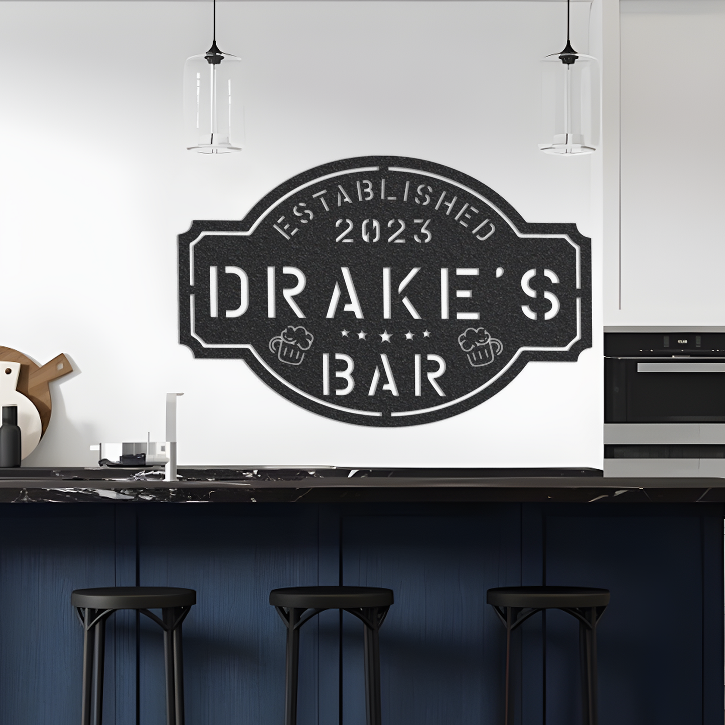 Metal Kitchen Sign, Metal Bar Sign, Custom Metal Sign, Home Decor Sign, Metal Kitchen Decor Sign, Housewarming Gift Idea, Custom Name Sign