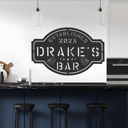 Metal Kitchen Sign, Metal Bar Sign, Custom Metal Sign, Home Decor Sign, Metal Kitchen Decor Sign, Housewarming Gift Idea, Custom Name Sign