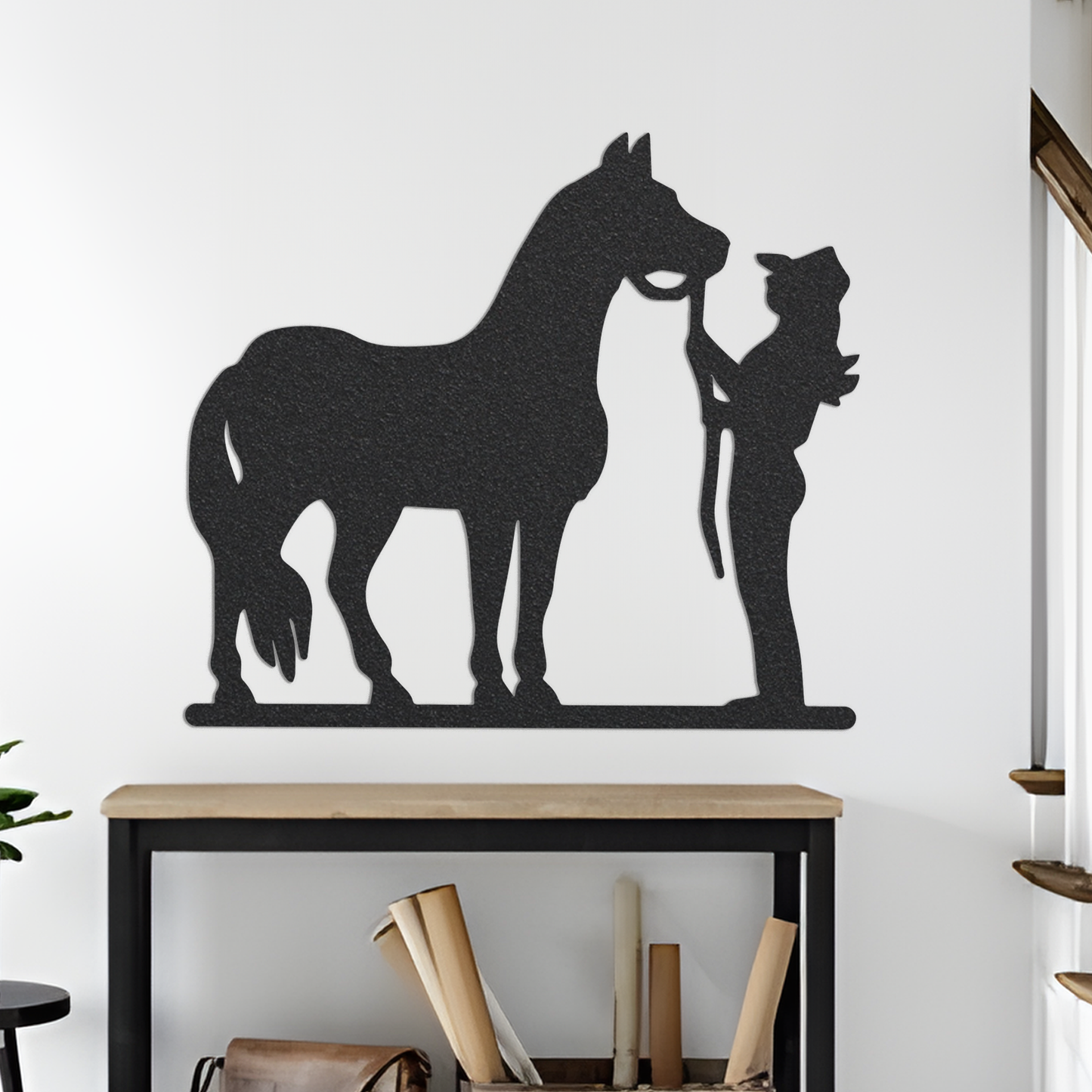 Horse And Rider Metal Sign | Horse And Rider Art Metal Wall Decor | Horse Owner Gift | Horse Rider Wall Art | Horse Rider Gift