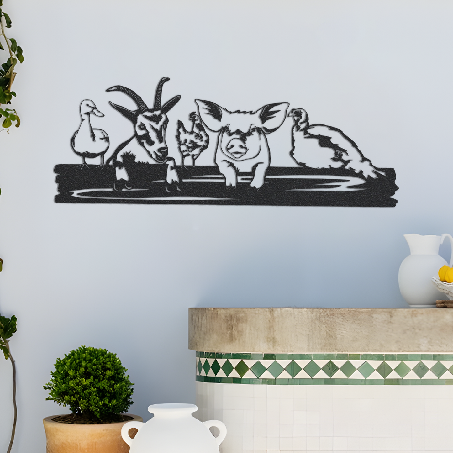 Metal Farm Animals Sign, Farm Animals Metal Sign, Metal Wall Art, Housewarming Gift, Home Decor, Backyard Sign, Outdoor Sign, Outdoor Decor