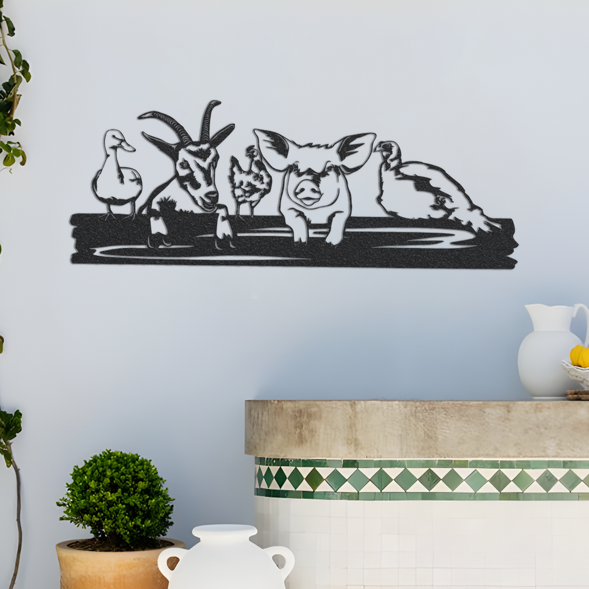 Metal Farm Animals Sign, Farm Animals Metal Sign, Metal Wall Art, Housewarming Gift, Home Decor, Backyard Sign, Outdoor Sign, Outdoor Decor