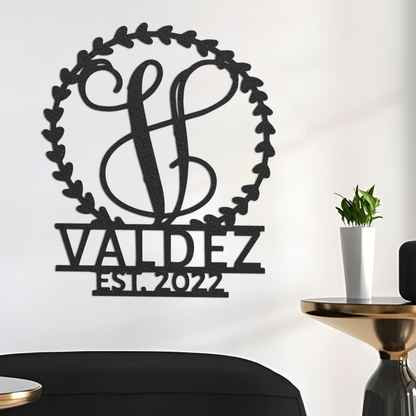 Metal Monogram Sign, Custom Metal Sign, Metal Name Sign, Monogram Wall Decor, Metal Monogram Letters, Monogram Sign, Letter Sign