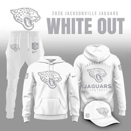 Jacksonville Jaguars 2025 Winter White Out Combo Hoodie