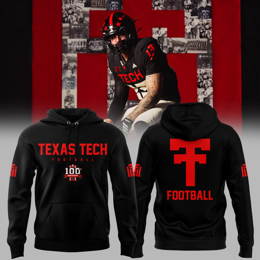 Limited Edition Texas Tech Football 100Years Of Football Hoodie