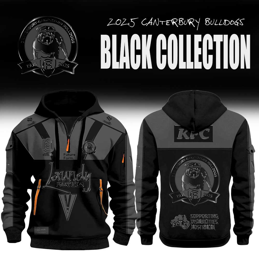 Limited Edition Canterbury Bulldogs Back In Black Half Zip