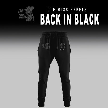 Ole Miss Football Back In Black Limited Edition Combo Hoodie