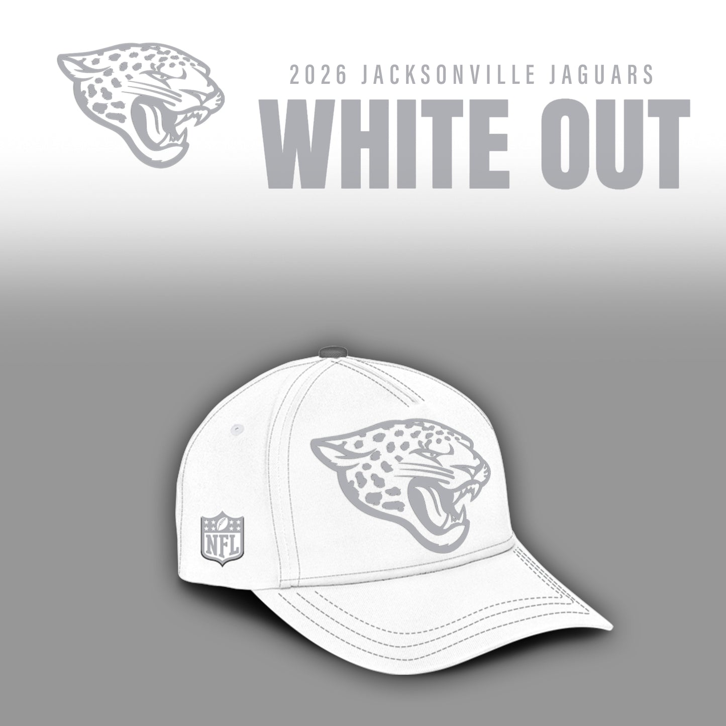 Jacksonville Jaguars 2025 Winter White Out Combo TShirt