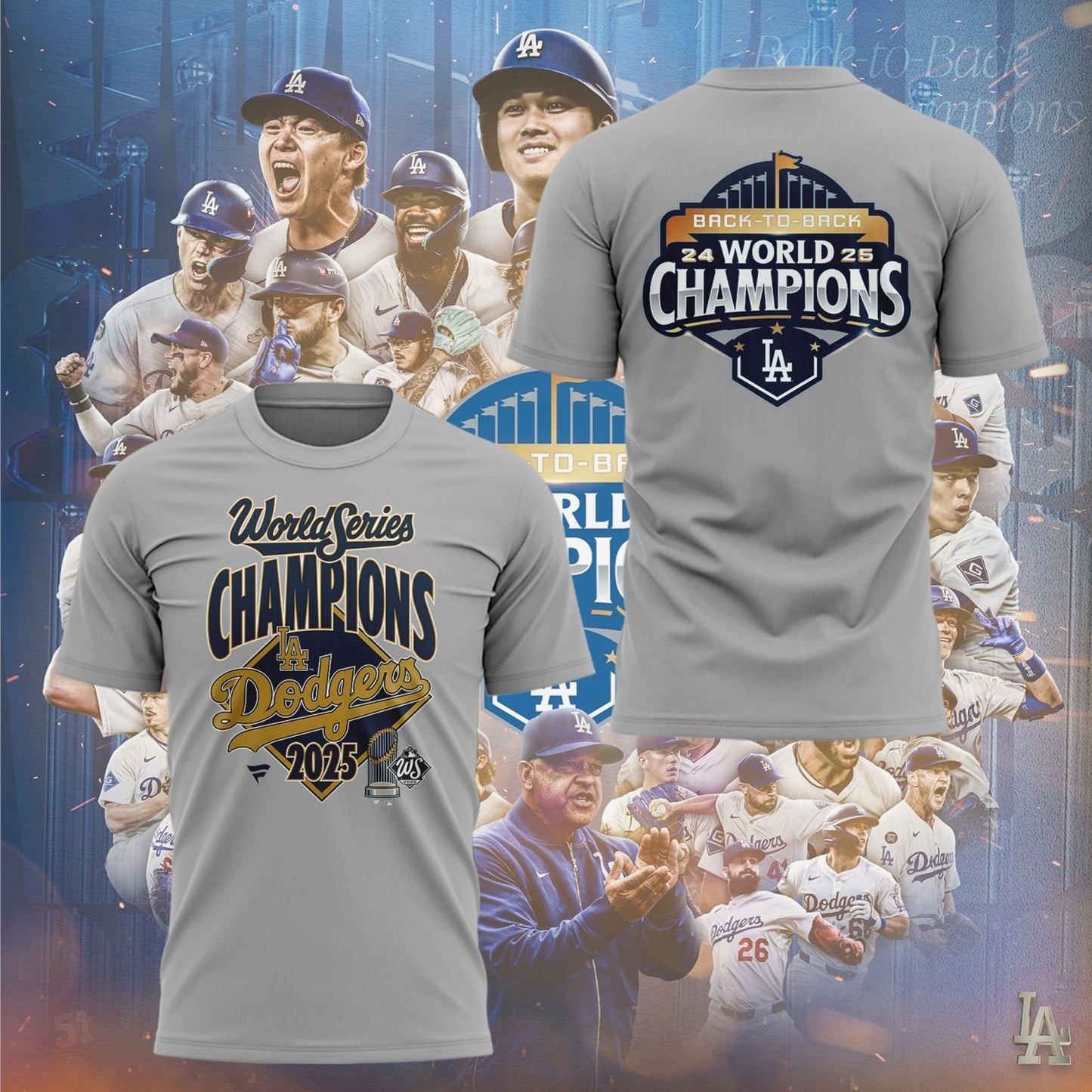 LA Dodgers World Series 2025 Champions Limited Edition Combo T-Shirt