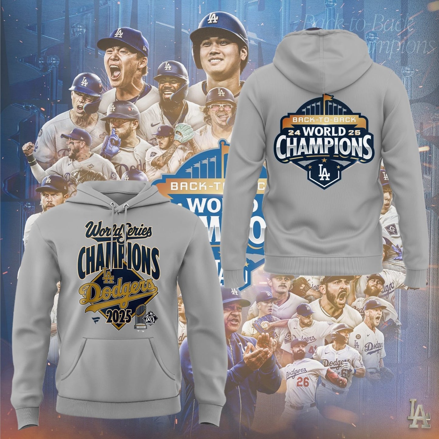 LA Dodgers – 2025 World Series Champions Limited Edition Combo Hoodie