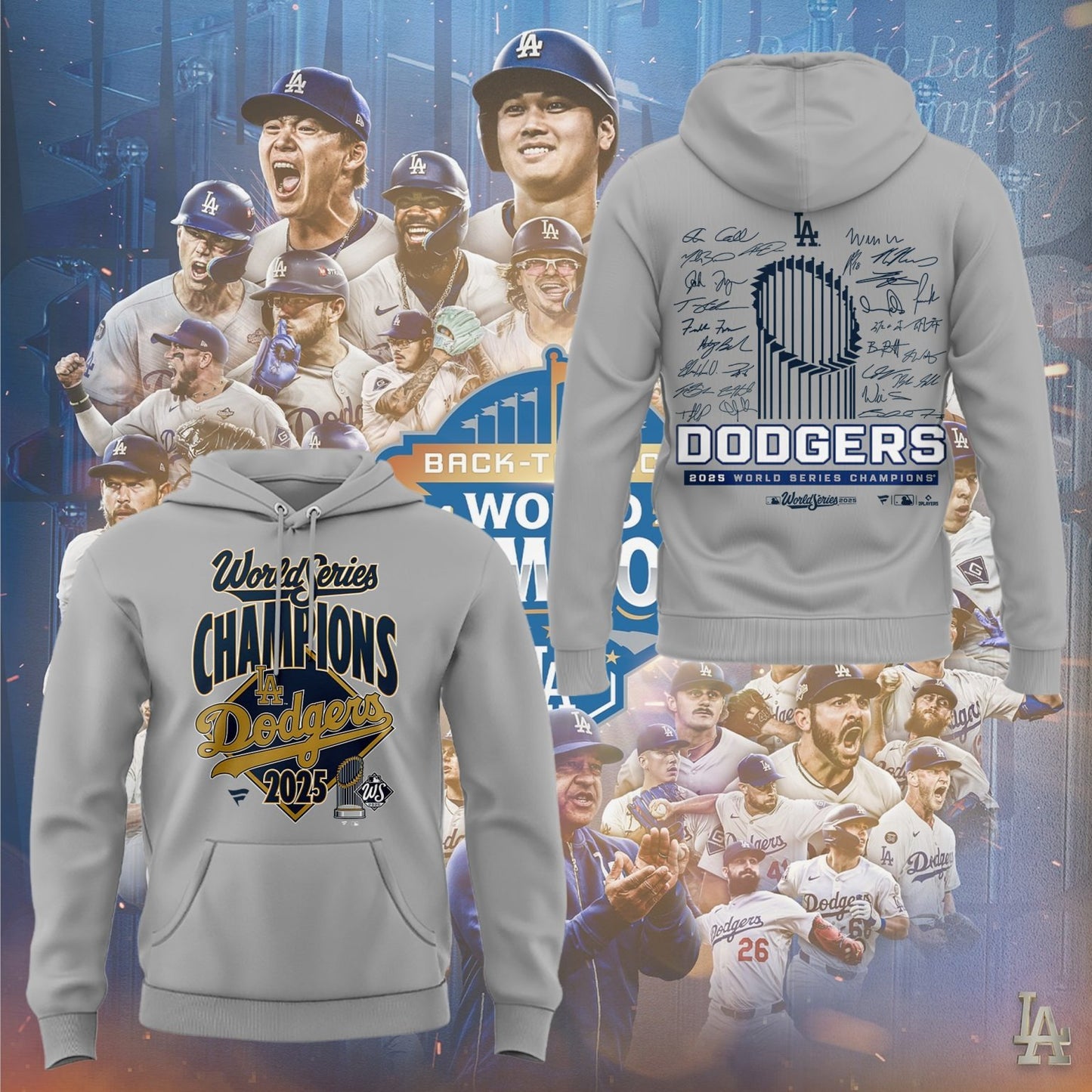 LA Dodgers – 2025 World Series Champions Limited Edition Combo Hoodie