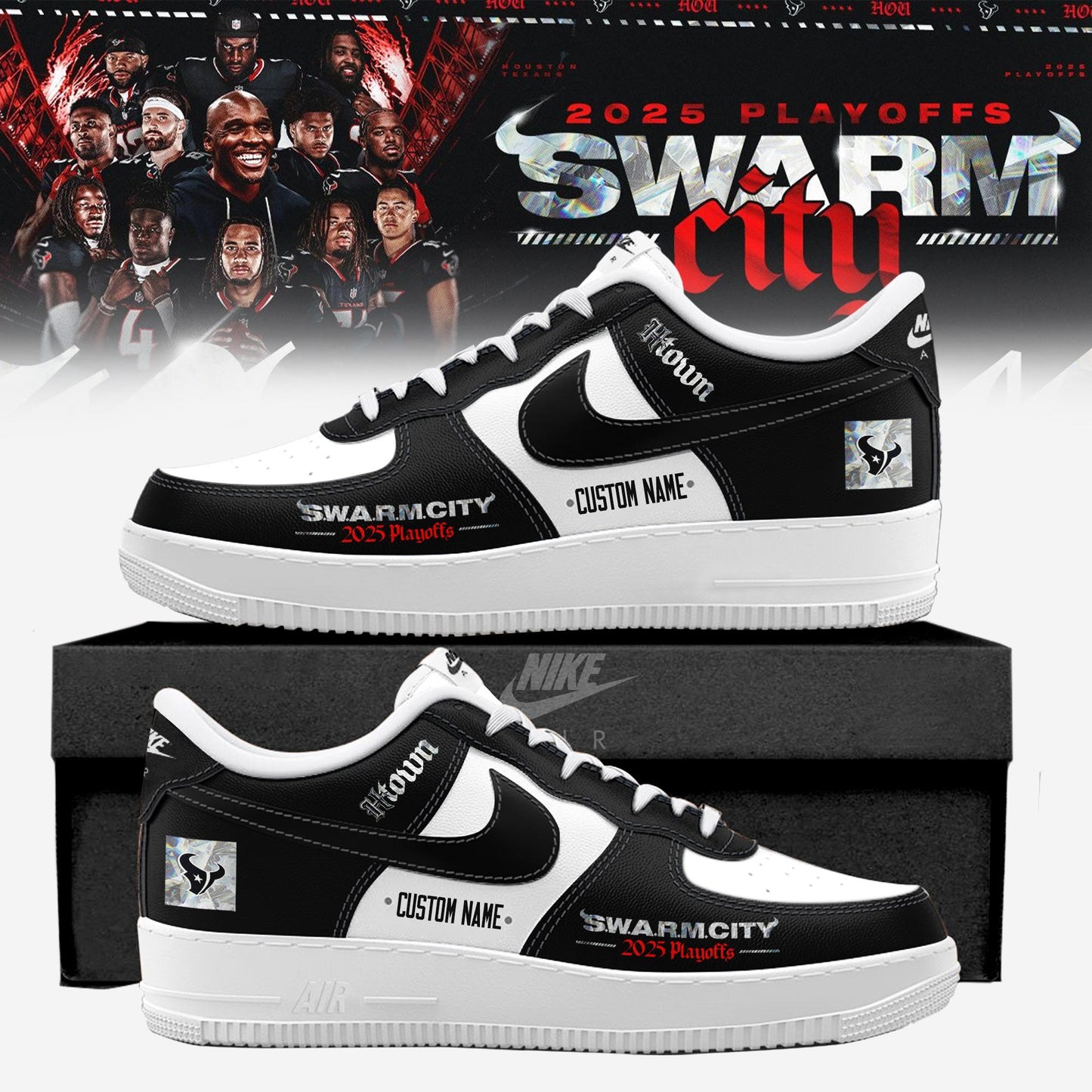 Houston Texans 2025 NFL Playoffs S.W.A.R.M. City Special Edition AF1 Sneaker