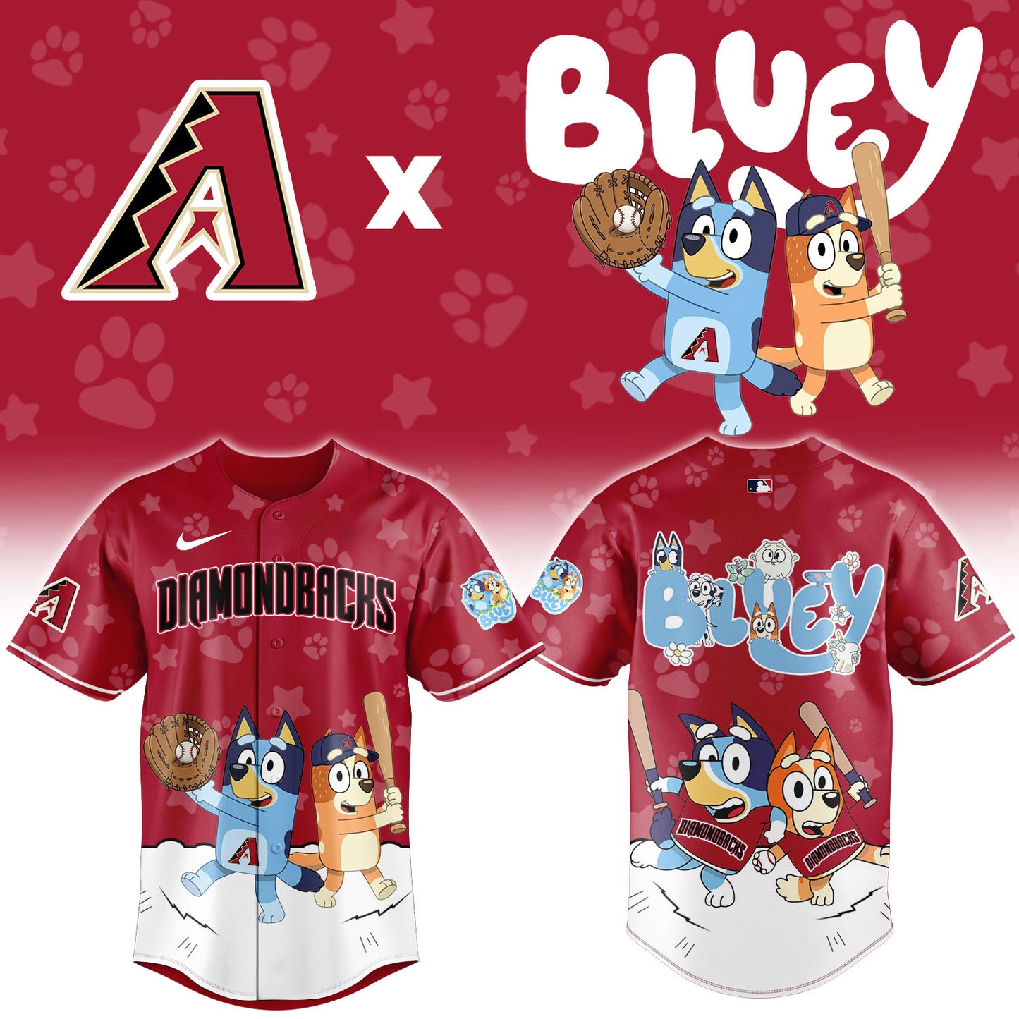A.Diamondbacks Bluey Night Limited Baseball Jersey