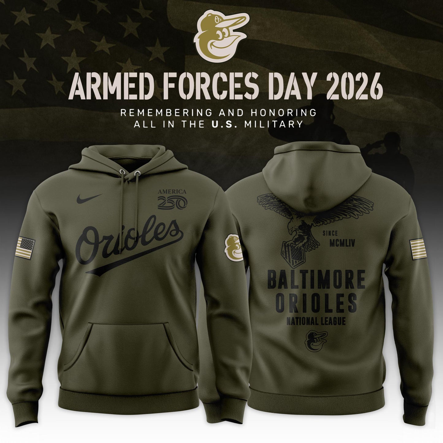 All Team MLB 2026 Armed Forces Day Limited Edition Hoodie